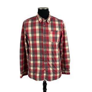 Volcom Checkered Cotton Blend Button Front Shirt - Men’s M